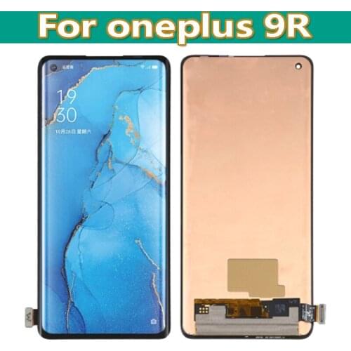 Original AMOLED LCD Display Touch Screen Digitizer Full Assembly 6.55" For Oneplus 9R LE2101 LE2100