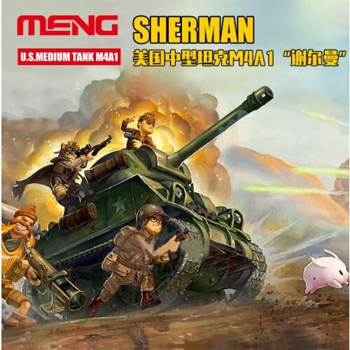MENG WWT-002 World War U.S Medium Tank M4A1 Sherman Plastic Model Kit