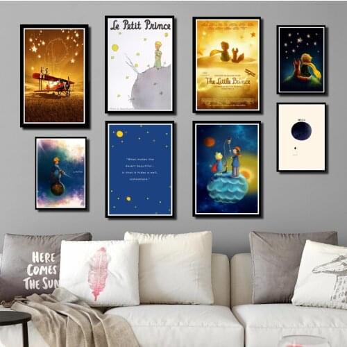 Perfect JL The Little Prince Movie Cute Poster Wall Art Picture Posters Painting Home Decor wall stickers