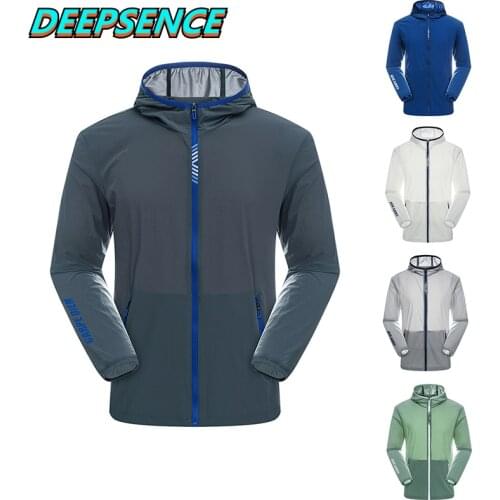 Men Sun Protection Jacket Summer Thin Breathable Ice Silk Quick Drying Clothing Men Outdoor Fishing Sports Jacket Men Women