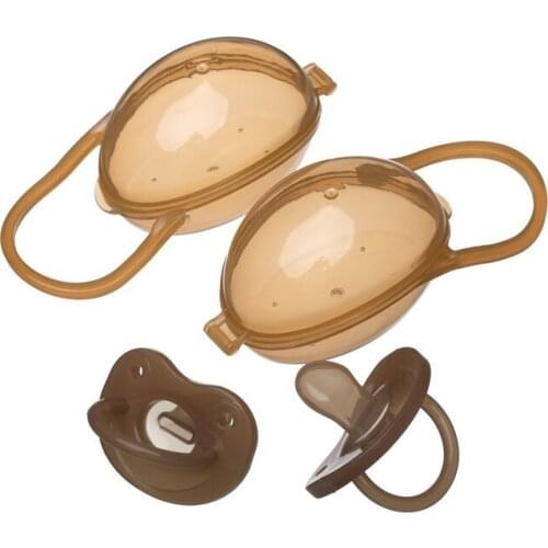 Baby pacifier sleeping type super soft breastmilk pacifier newborn comfort play mouth baby silicone comfort play mouth + storage