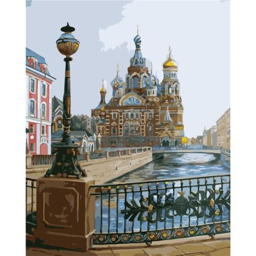 DIY Landscape Painting By Numbers Artwork Modern Wall Art Acrylic Coloring Paint On Canvas For Home Decors картина по номерам