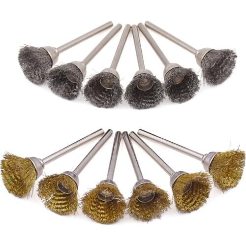 100pcs Brass Wire Brush For Dremel Rotary Tool Polishing Wheels Set Kit For Wood Metal Glass Polishing Grinding Abrasive Tools