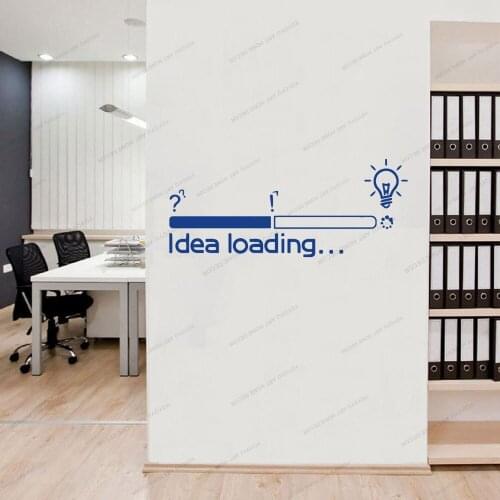 Idea Loading Light Office Quotes Wall Decal Wall Sticker Vinyl Wallpaper Mural For Study Office Room Decor Wallpoof CX923