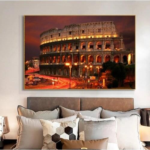 Canvas wall pictures Rome Colosseum ART Hoom Decor Cuadros Famous Building Posters A painting for the wall Art paintings Picture