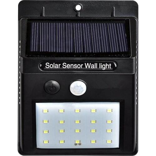 3528 20leds Solar Power PIR Motion Sensor Wall Light Outdoor Waterproof Energy Saving Street Yard Path Home Garden Security Lamp