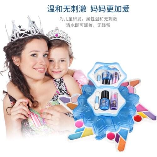 Disney new girls Frozen 2 princess elsa anna Beauty Makeup toys snowflake Christmas Fashion gift Toys