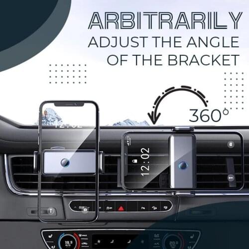 Electric Induction Mobile Phone Holder Aluminum Alloy Phone Rack 360 Degree Swivel USB Rechargeable NK-Shopping