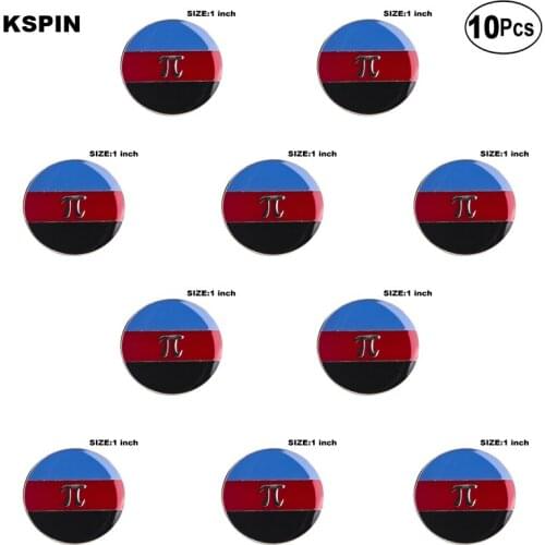 Polyamorous Pride Lapel Pin Flag badge Brooch Pins Badges 10Pcs a Lot