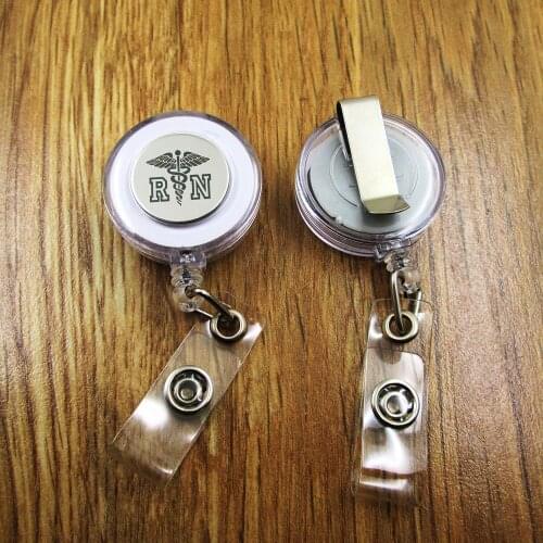 RN ID Badge Reel for Docter Nurse Teacher Student retractable recoil id badge holder office work fun gift