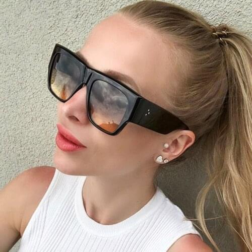 Luxury Rectangle Sunglasses Women Brand Flat Top Rice Sun Glasses For Female Men Classic Retro Sun Glass Oversized Shades Oculos