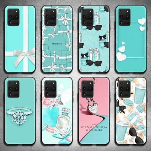 Luxury brand blue box girls Phone Case for Samsung S20 plus Ultra S6 S7 edge S8 S9 plus S10 5G lite 2020