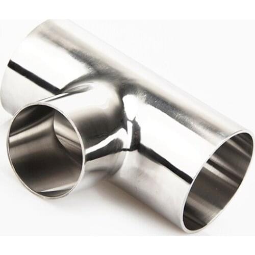 57mm x 32mm x 57mm OD 304 Stainless Steel Sanitary Weld Tee Connector Pipe Fitting For Home Brew Homebrew