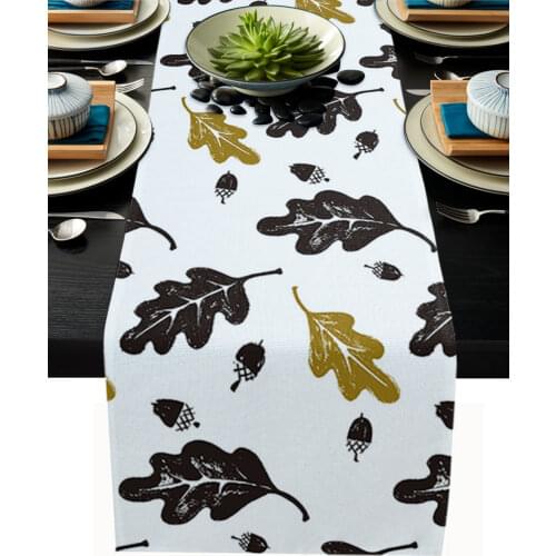 Home Table Runner Leaves Simple Cupboard Coffee Table Cover Cloth Birthday Party Dinner Table Decoration Base Cloth