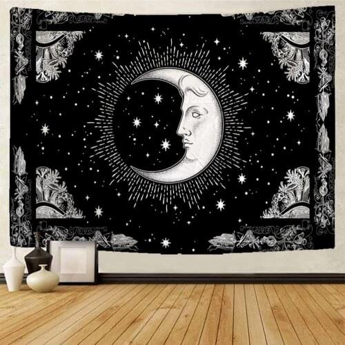 Sun Moon tapestry home decoration Mandala tapestry wall cloth yoga mat psychedelic scene Hippie sheet sofa blanket