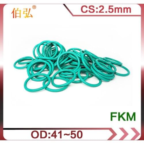 Fluororubber O-Ring 5PCS/lot FKM Sealing CS 2.5mm OD41/42/43/44/45/46/47/48/50mm O-Ring Seal Gasket Ring
