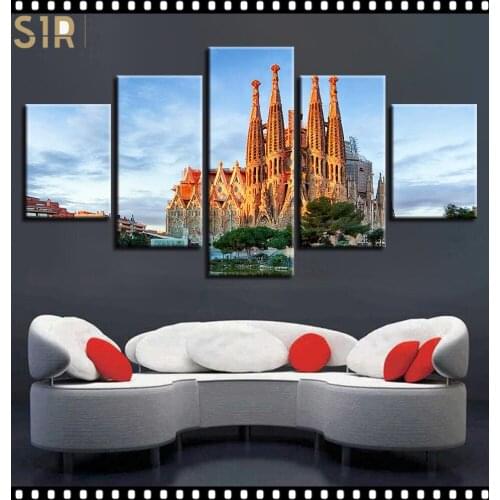 World Famous Architecture Beauty HD Five Wall Painting Decorative Painting Anime Posters Wall Decor Anime Decor Room Decor