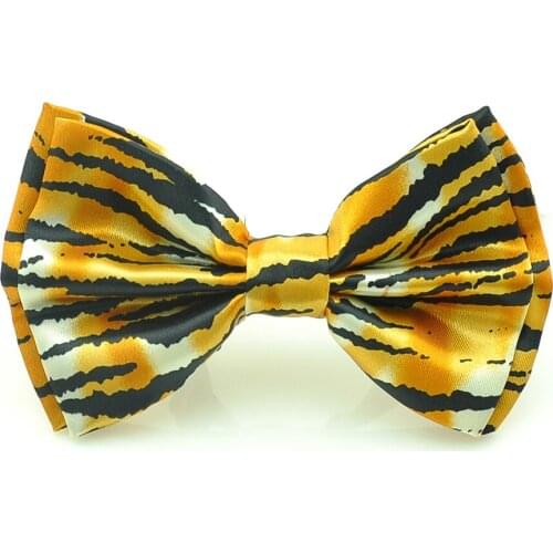 Yellow Black Zebra Bow tie Men Women Unisex Tuxedo Dress Party Ties For Men Wedding causal Formal Dress Gift Tuxedo Cravat Shirt