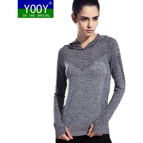 Womens Outdoor Training And Fitness Running Yoga T-shirt Long Sleeved Sports Hooded Jacket Fast Drying Shirts Gym Sweatshirts