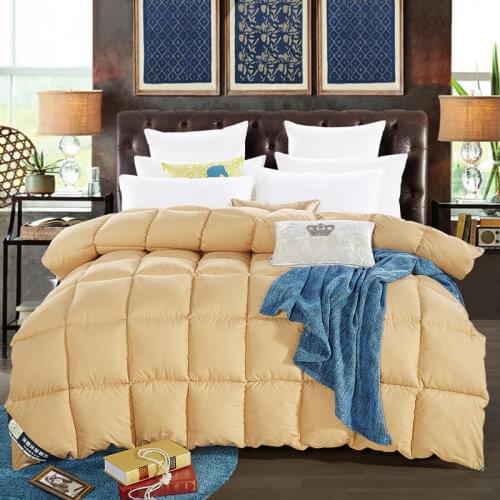 100% microfiber Winter Comforter Solid color Quilt/Comforter/Duvet Single double Queen King Free Shipping Four Seasons golden