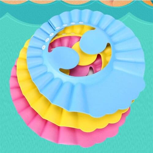 1pc Safe Shampoo Shower Bathing Protect Soft Cap Hat For Baby Wash Hair Shield Children Bathing Tub Shower Cap Hat Kids Caps