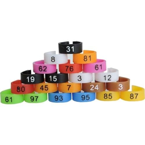 100pcs Multicolor Pigeon Foot Ring With Word Durable Bird Poultry Dove Ring Racing Pigeon Foot Ring Bird Supplies Pet Products