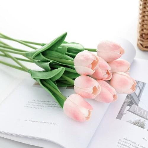 20pcs 30cm Real Touch PU Tulips Artificial Flowers for Home Garden Decoration Wedding Flower Arrangement Accessories Fake Flower