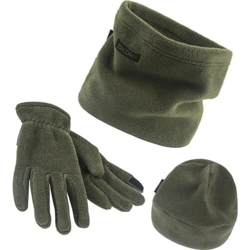 3pcs/set Scarf Hat Gloves Set Three-Piece Winter Warm Set Fleece Slouchy Beanie Hats Scarves Warm Clothing Kit for Men Women new