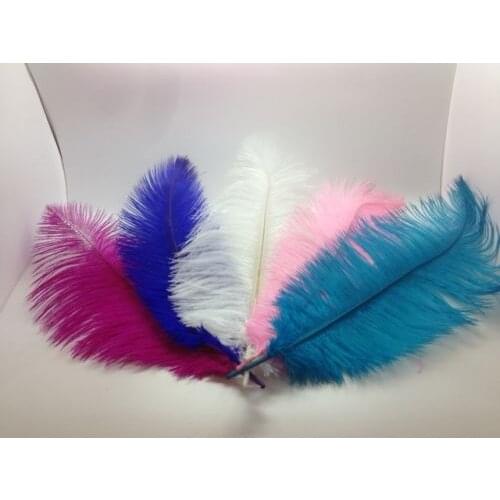50pcs AQUA custom colors High quality Real Ostrich Feathers Wedding Party Decorations Approx Size 45cm-50cm
