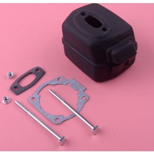 7pcs Metal Exhaust Muffler Silencer Bracket Bolt Nut Gasket Kit Fit For Husqvarna 55 Rancher 51 50 Chainsaw 501766605 503218202