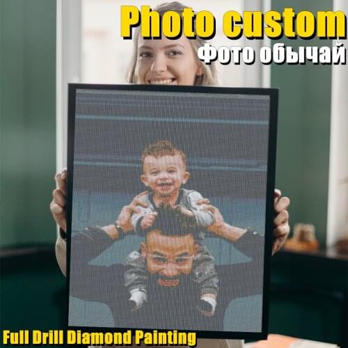 Photo Custom DIY Full Drill Diamond 5D Diamond Painting Embroidery Cross Stitch Home Decor Photo Custom Wedding Birthday Gift