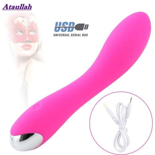 Ataullah Vibrator Multi-Speed Waterproof G Spot Quiet Magic AV Wand 10 Speed Strong Massager USB Charging Sexy Toy ST022
