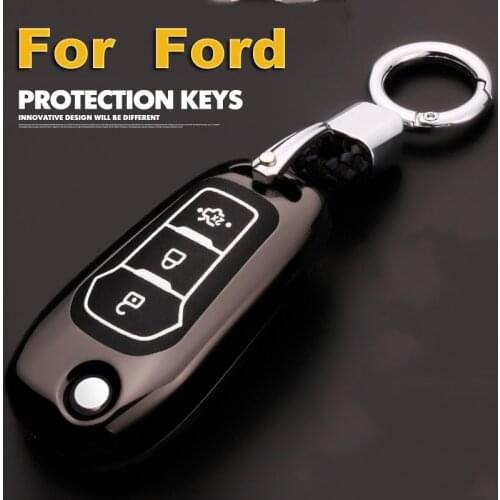 Zinc alloy+Luminous Car Remote Key Case Cover for Ford Fiesta Focus 3 4 ST MK3 MK4 Mondeo Everest Escape Ecosport Kuga 2017 2018