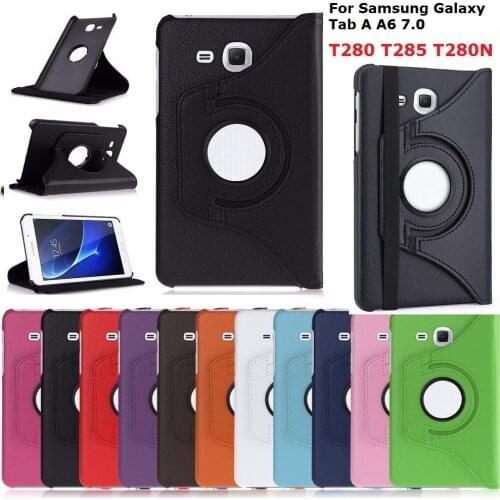360 Rotation Coque for Samsung Galaxy Tab A A6 7.0 2016 SM-T280 T285 Case 360 Smart PU Leather Cover for Samsung T280 T285 Case