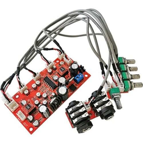 DC 12V 24V PT2399 Digital Microphone o Amplifier Board Karaoke Plate Reverb Preamplifier Reverberator OP275 Op Amp