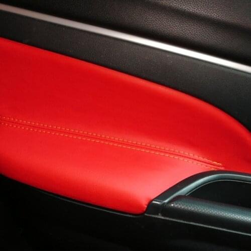 For Mitsubishi ASX 2013 2014 2015 2016 4pcs/set Car Door Handle Armrest Panel Microfiber Leather Cover