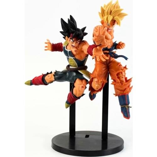 Dragon Ball Action Figure Goku Burdock Father and Son Budokai Anime Figurine Battle Scene Boxed Model Collectible Toys