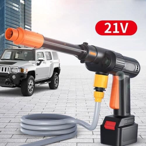 Electric Car Washer Wireless Car Washer High Pressure Auto Wash Water Gun Portable High Pressure Washer Foam With 21V Battery