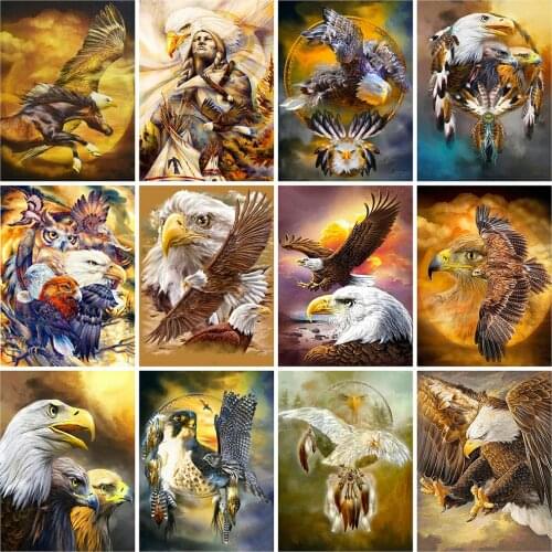 Evershine Full Square/Round Drill 5D DIY Diamond Painting Eagle Diamond Embroidery Animals Cross Stitch Kit Home Decor Gift