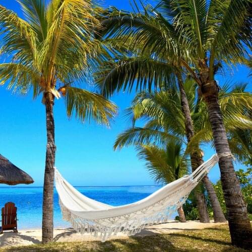 200*150CM 2 Person Bohemian Tassel Lace Hammock Boho Great Brazilian Macrame Luxury Comfortable Foldable Hammock Swing Net Chair