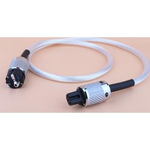 Hi-end 6N OCC Silver Plated US /EU version HiFi AC Power cable for CD amplifter
