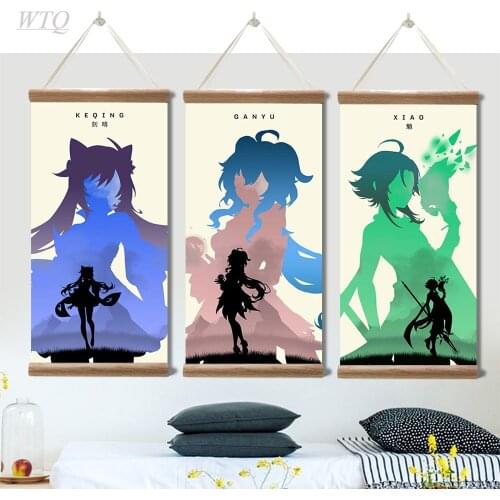 Game Poster Genshin Impact Poster Gan Yu/Keli/Dadalia Wall Decor Poster Retro Poster Canvas Painting Wall Art Picture Home Decor