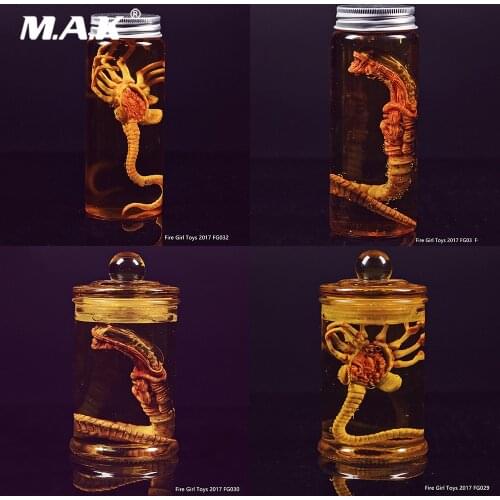 1/6 Solider Scene Accessory FG029/FG030/FG031/FG032 Predator Alien Larva Face Bug Culture Tank Set Model Toys for 12'' Figure