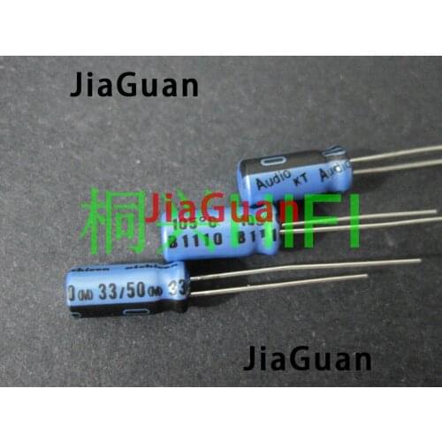 20pcs Genuine NICHICON KT 50V33UF 5X11MM Audio Electrolytic capacitor blue kt 33uF/50v hot sale 33UF 50V