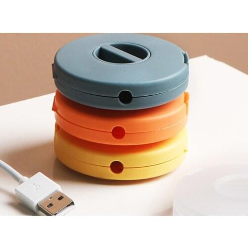 Round shape data cable earphone cable storage box, rotatable cable winder, Cell phone holder