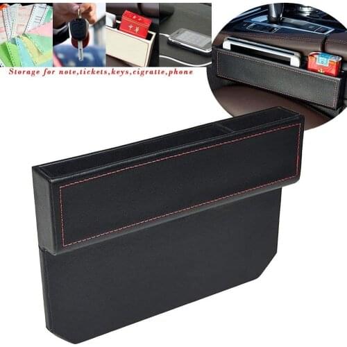 Kwaks PU Leather Console Car Seat Side Pocket Universal Car Organizer Seat Catcher Gap Filler