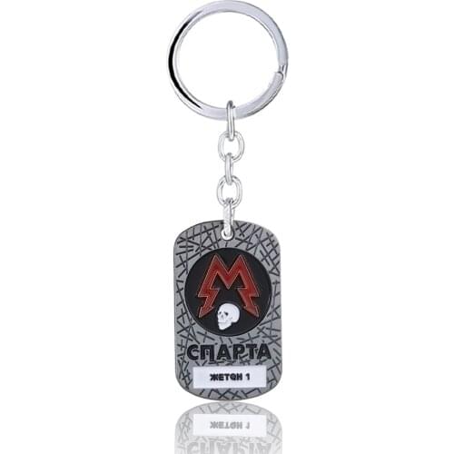 New Metro Exodus 2033 Keychain PC Game Metal Russian Souvenir Vintage Pendant Key Ring Charm Tag Men Jewelry Key Chains llaveros