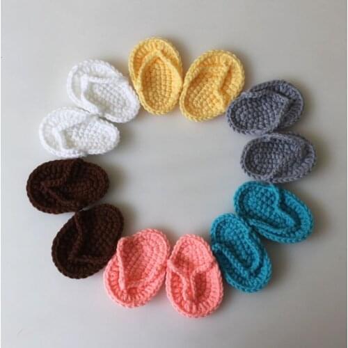 New Born Photography Props Hand crochet Baby Slippers Baby Photo Props Shoes Newborn Fotografia Baby Photography Accessories