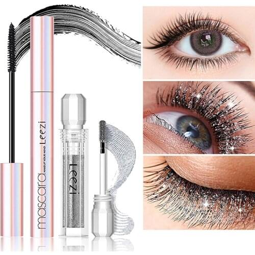 2pcs/set 3D Silk Eyelash Mascara 5 Style Long-Lasting Eyelash Primer With Mini Brush Shiny Big Eyes Extension Eye Makeup Mascara