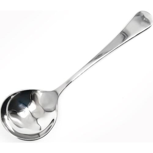 1Pcs Coffee Cup Measuring Spoon 304 Stainless Steel Tasting Spoon Barista Evaluation Round Long Handle Spoon Kitchen Table Spoon